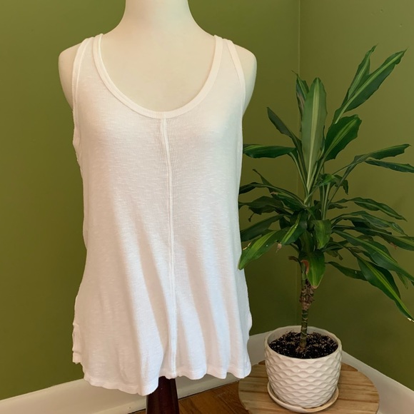 DKNY white loose tank top in white - Picture 1 of 11